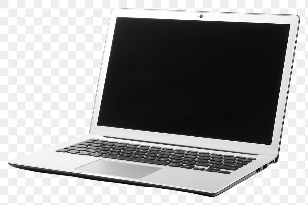 PNG  Laptop computer white background portability. AI generated Image by rawpixel.