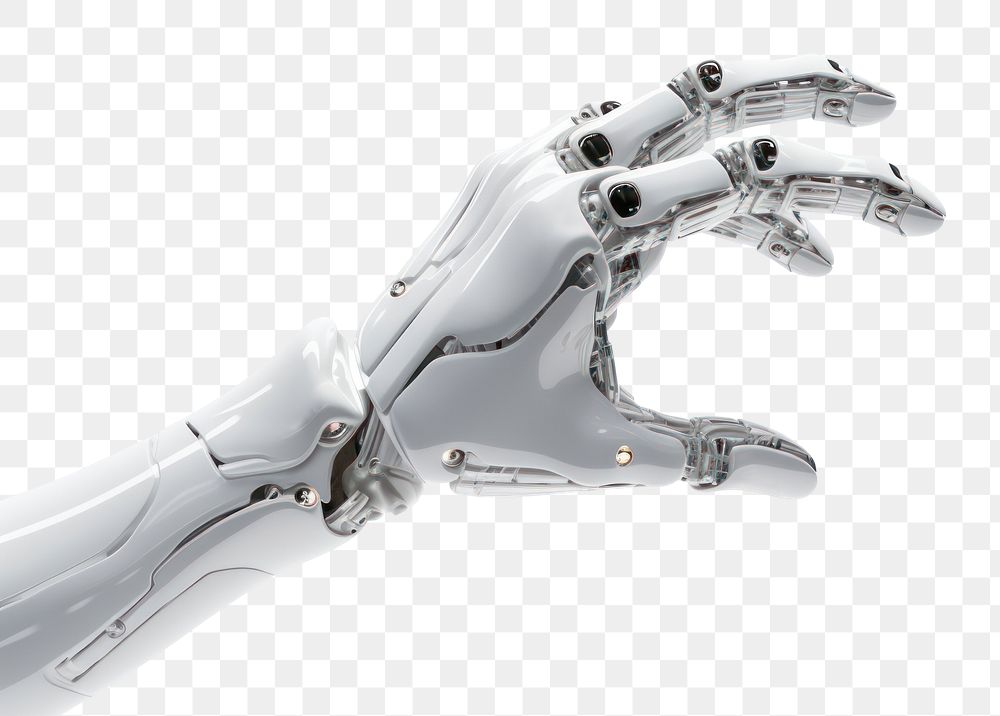 PNG Robot hand technology robot white background