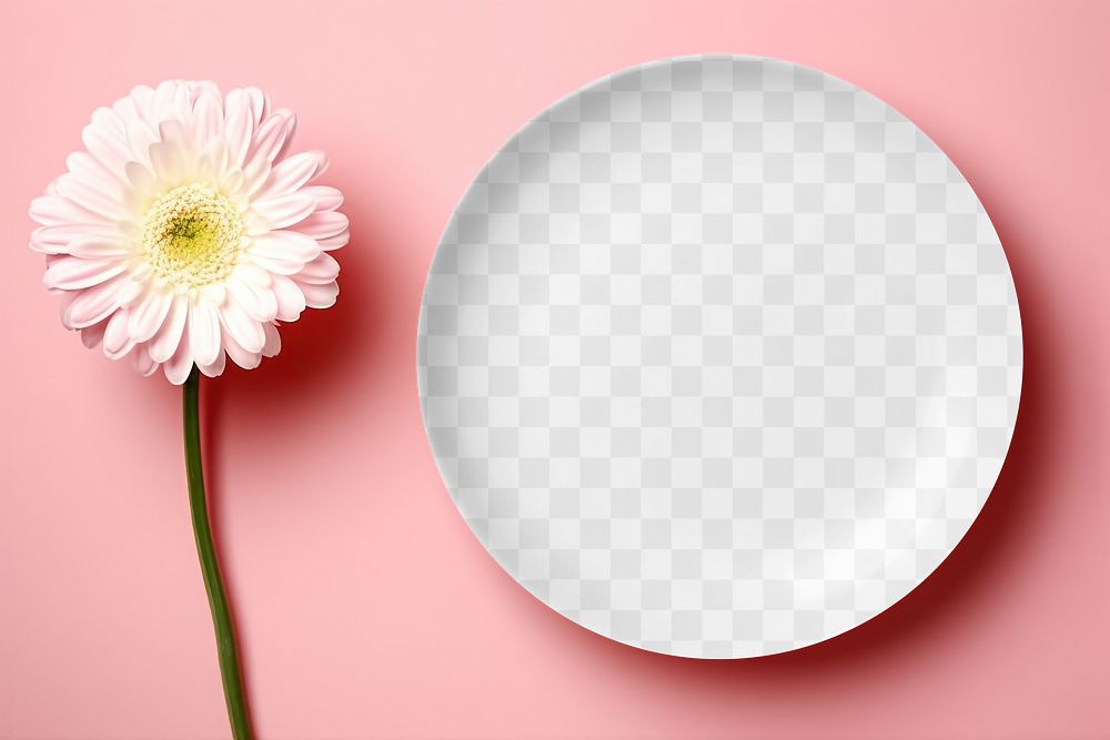 Simple plate png mockup, transparent design