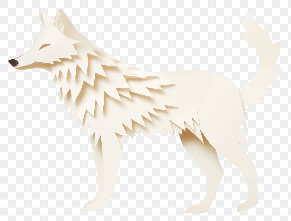 PNG Polar fox animal mammal craft. AI generated Image by rawpixel.