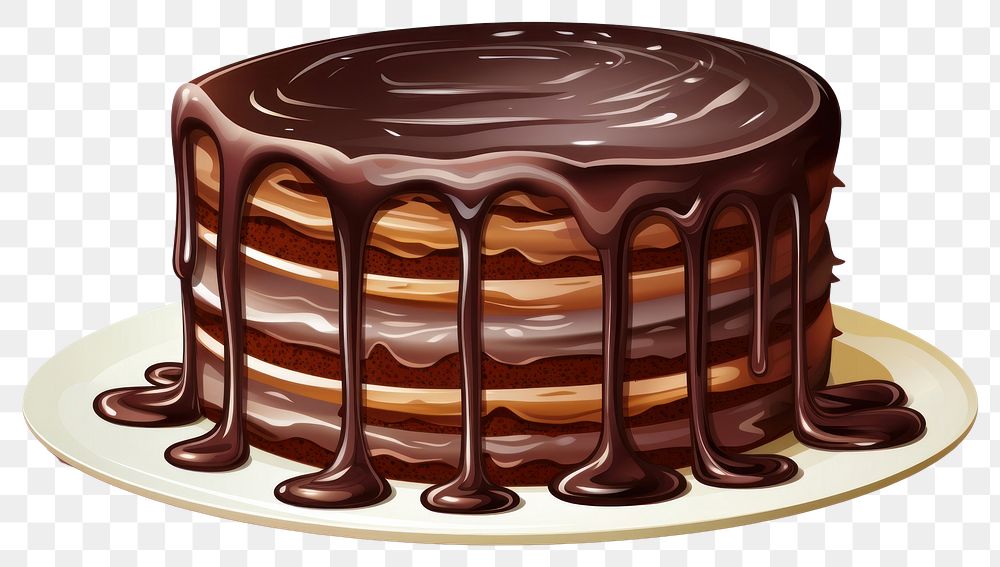 PNG  Cake chocolate dessert food. AI generated Image by rawpixel.