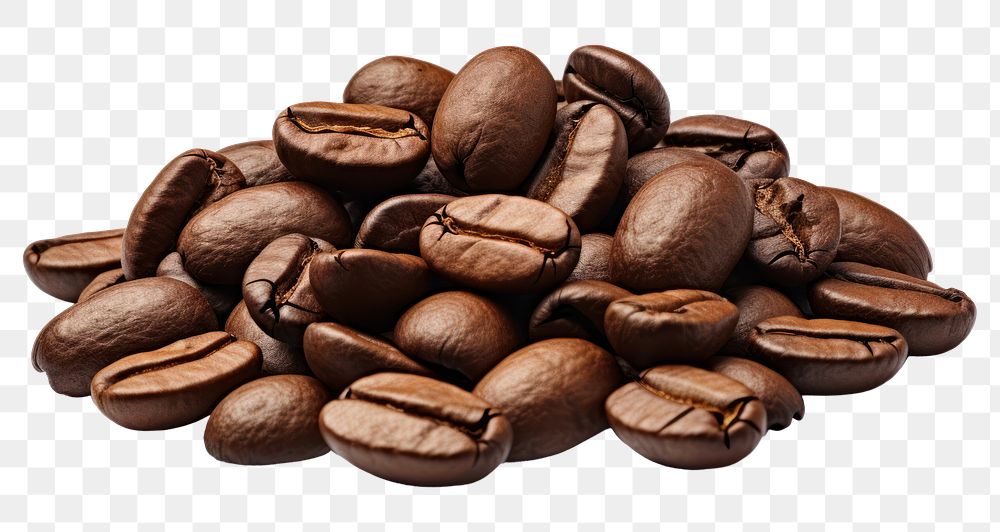 PNG Coffee beans coffee white background coffee beans. AI generated Image by rawpixel.