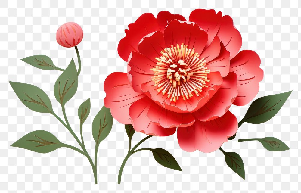 PNG Flower dahlia petal plant. AI generated Image by rawpixel.