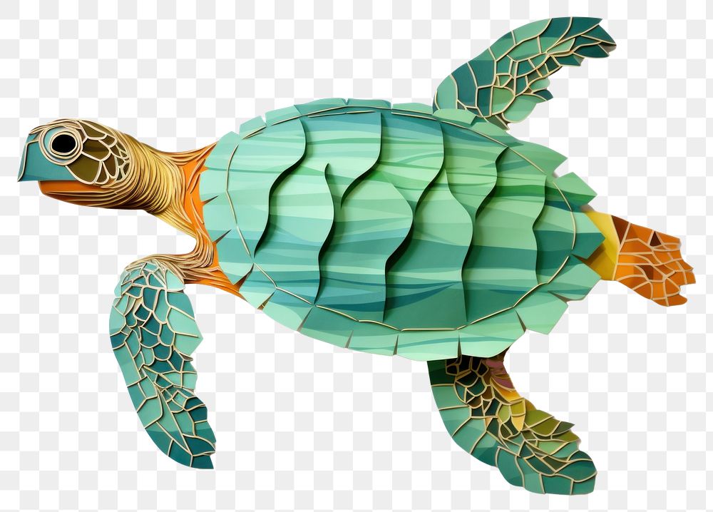 PNG Sea turtle reptile animal white background. AI generated Image by rawpixel.