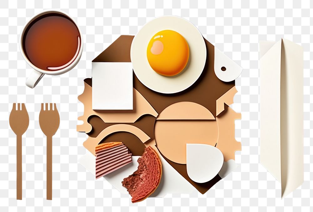 PNG English breakfast spoon fork food. AI generated Image by rawpixel.