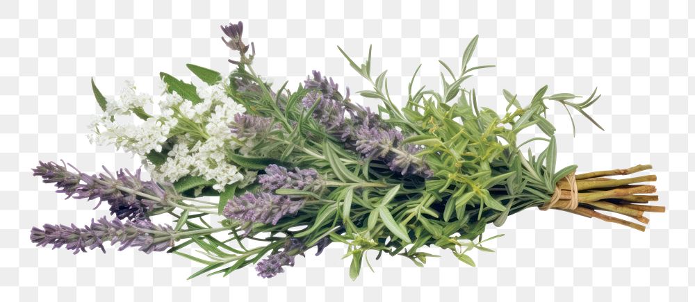 PNG Herbs lavender flower plant. AI generated Image by rawpixel.