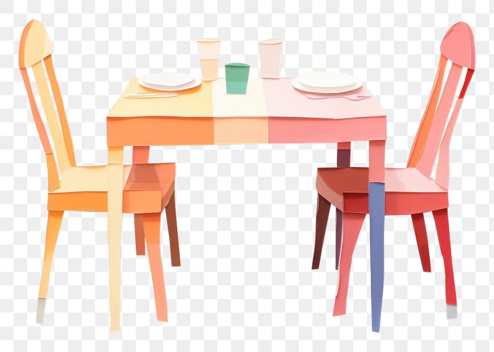 PNG Small dining table furniture chair togetherness. AI generated Image by rawpixel.