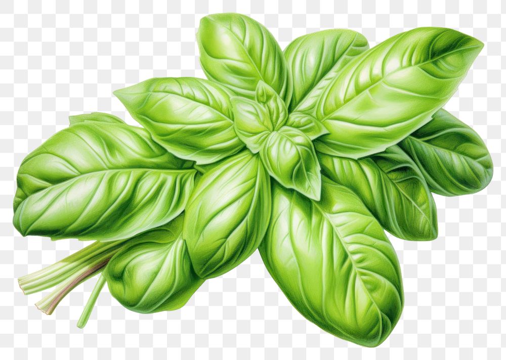PNG Basil vegetable spinach plant. AI generated Image by rawpixel.