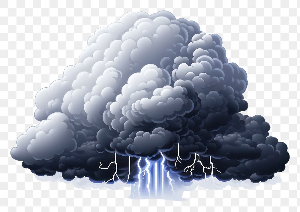 PNG Thunderstorm 2D thunderstorm outdoors smoke. AI generated Image by rawpixel.