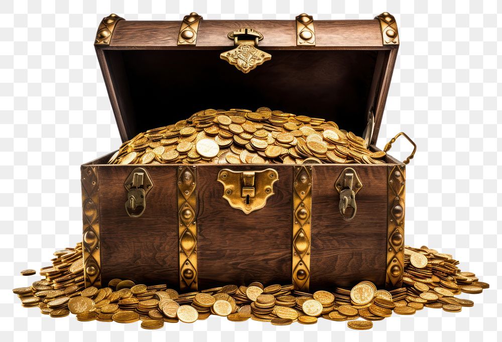 PNG Treasure chest treasure white background investment. AI generated Image by rawpixel.