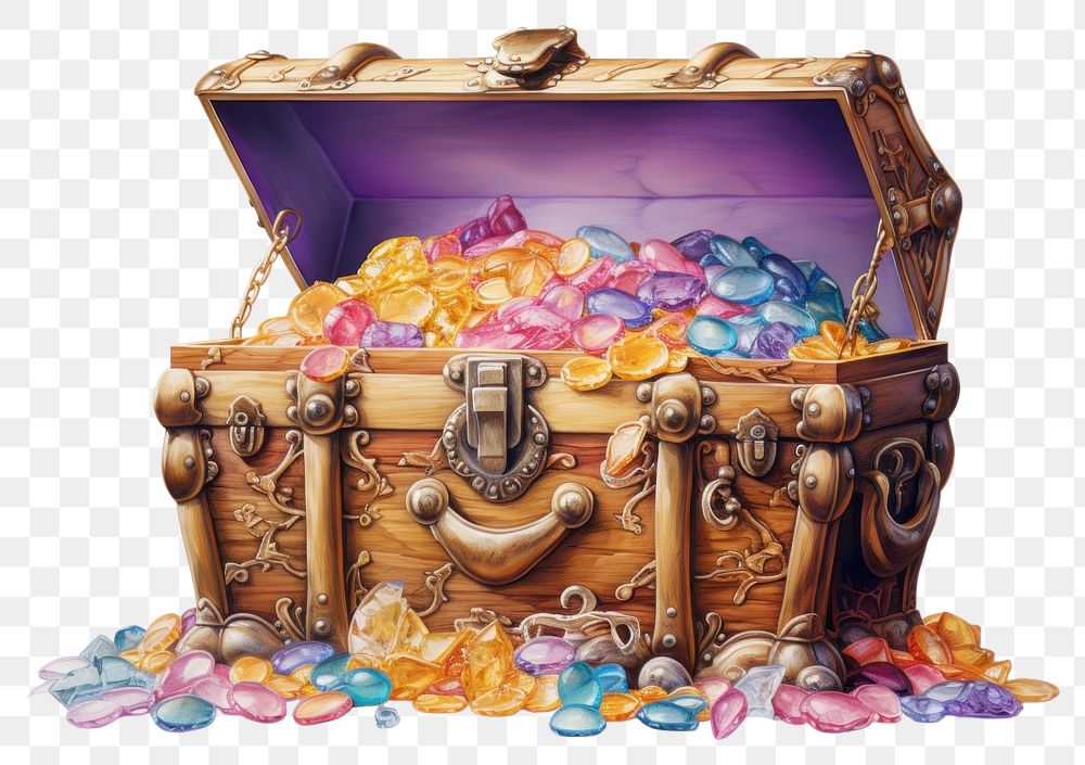 PNG Treasure chest treasure white background abundance. AI generated Image by rawpixel.