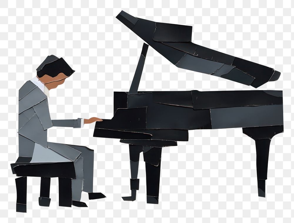 PNG Man playing piano keyboard musician pianist. AI generated Image by rawpixel.