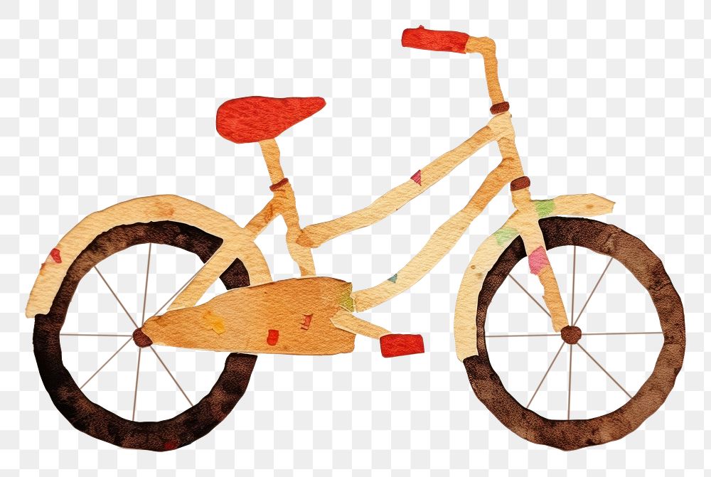 PNG Bicycle vehicle paper art. 