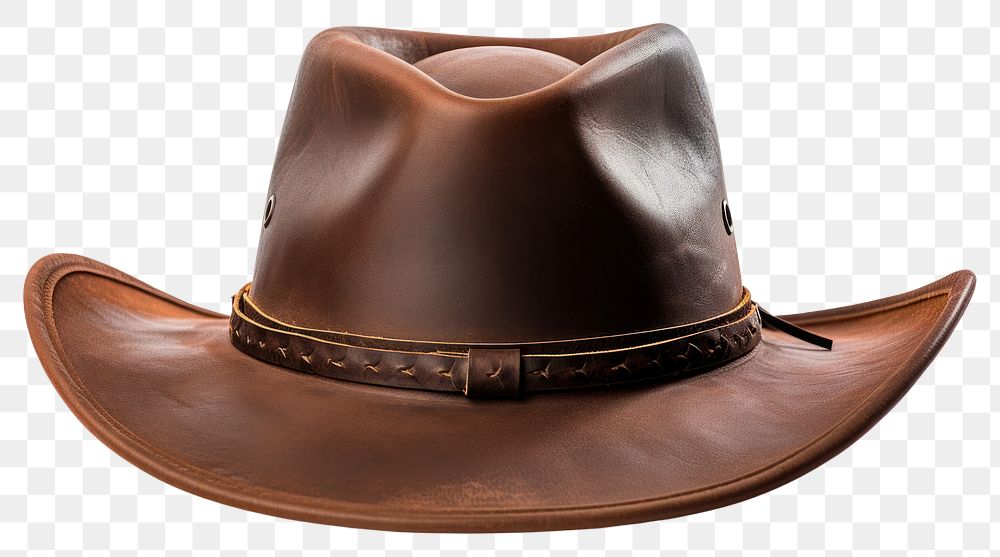 PNG Cowboy hat leather brown  