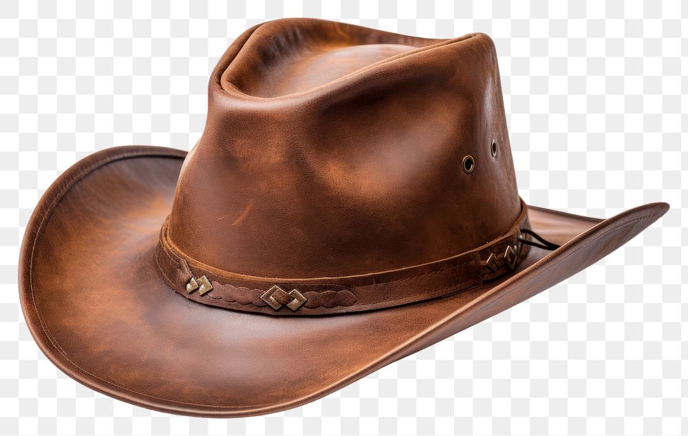 PNG Cowboy hat leather brown  