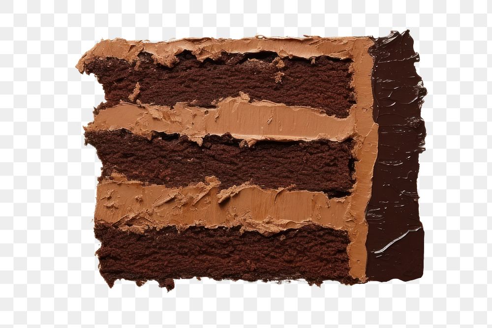 PNG Chocolate layer cake dessert food sachertorte. AI generated Image by rawpixel.