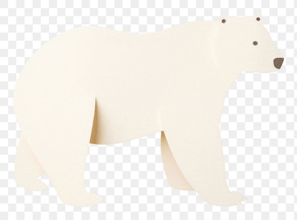 PNG White bear mammal white background representation. AI generated Image by rawpixel.