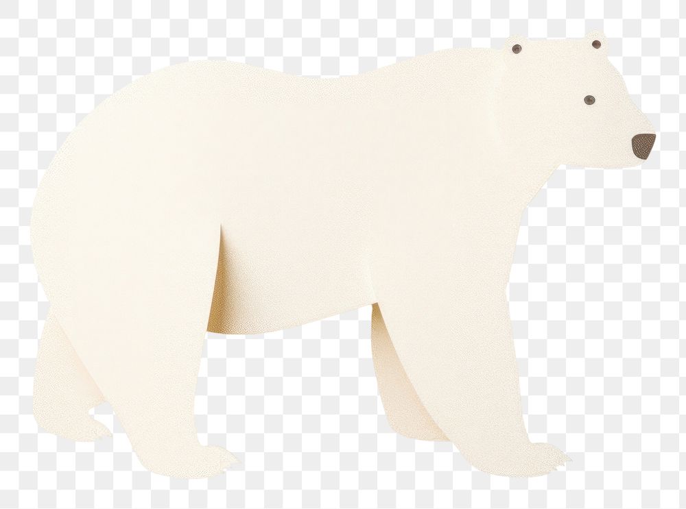 PNG White bear mammal white background representation. 