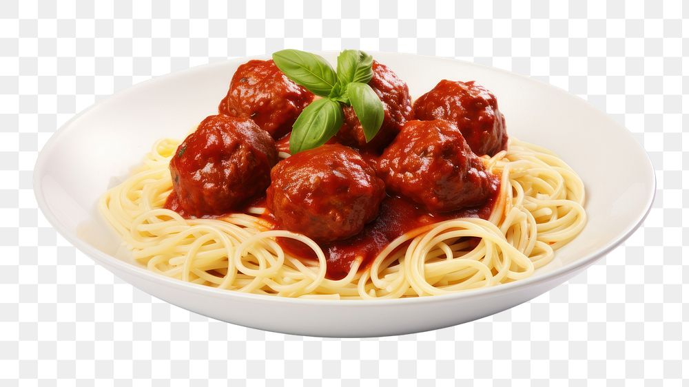 PNG Spaghetti meat meatball pasta. AI generated Image by rawpixel.desktop wallpaper