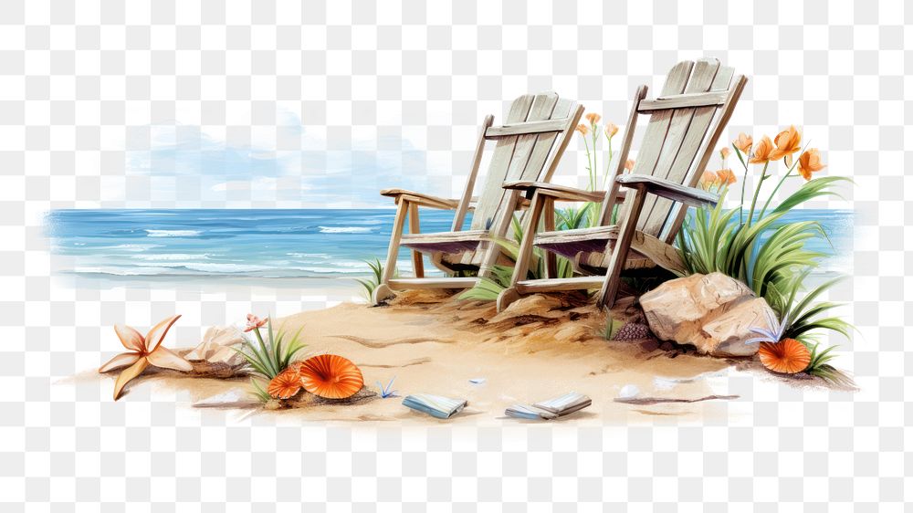 PNG Beach summer furniture outdoors nature. AI generated Image by rawpixel.