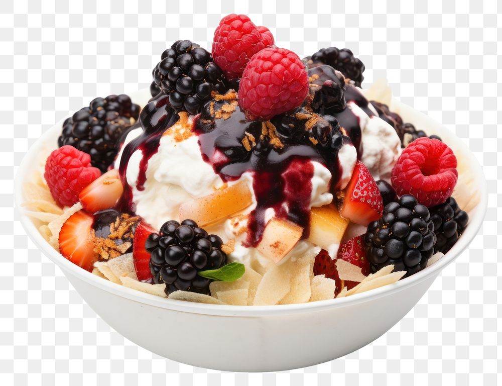 PNG Bingsoo dessert sundae berry. 