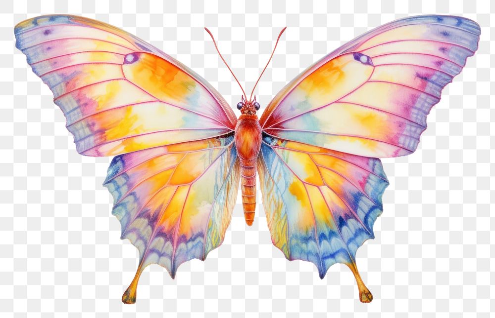 PNG Butterfly drawing animal insect. AI generated Image by rawpixel.