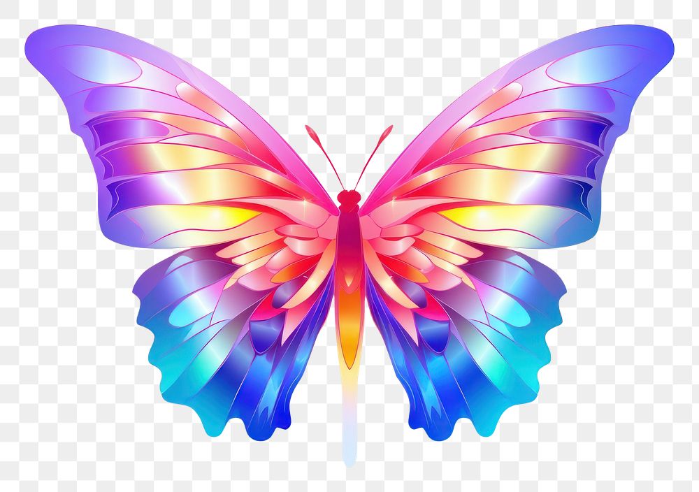 PNG Butterfly art white background creativity. AI generated Image by rawpixel.