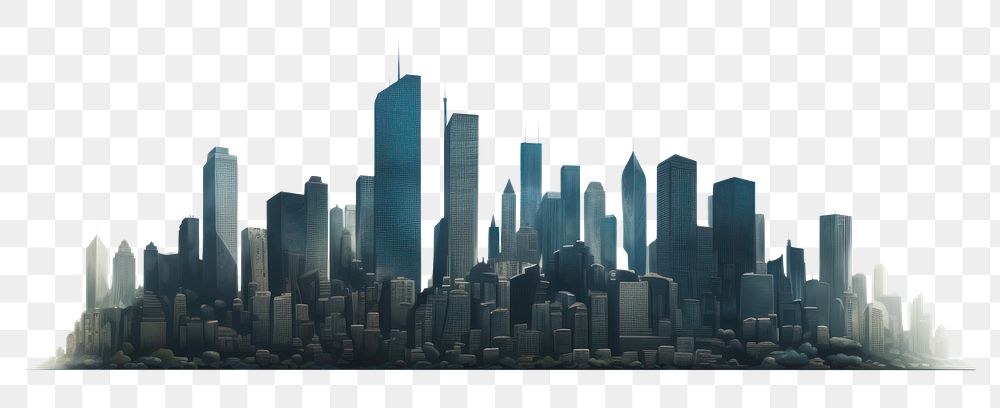 PNG City shadow architecture skyscraper cityscape. AI generated Image by rawpixel.