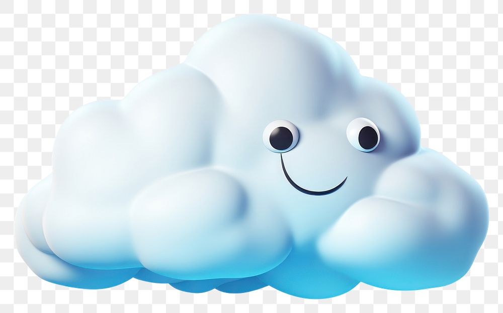 PNG Cloud 3D cartoon white white background electronics. 