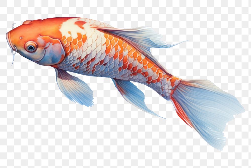 PNG Fish goldfish animal carp. AI generated Image by rawpixel.