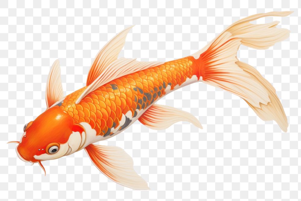 PNG Fish koi goldfish animal. 