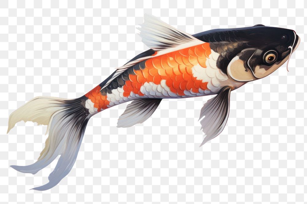 PNG Fish koi animal carp. AI generated Image by rawpixel.