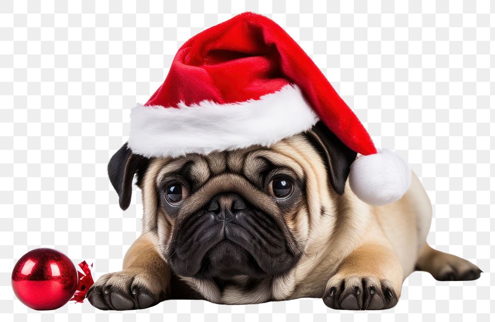 PNG Dog christmas mammal animal. AI generated Image by rawpixel.