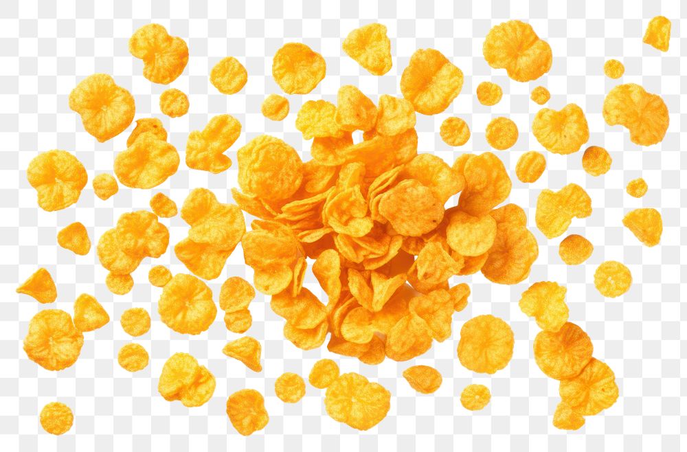 PNG Falling corn flakes backgrounds snack food. AI generated Image by rawpixel.