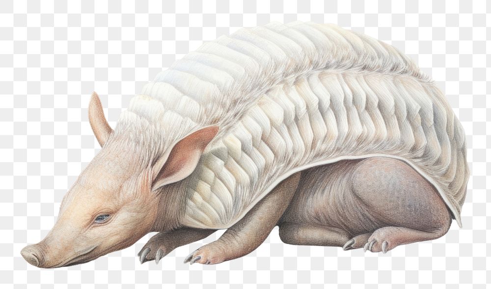 PNG Armadillo wildlife drawing animal. AI generated Image by rawpixel.