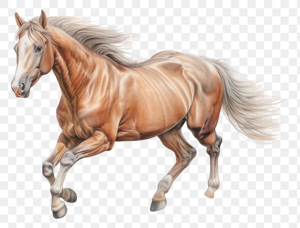 PNG Drawing horse animal mammal. AI generated Image by rawpixel.