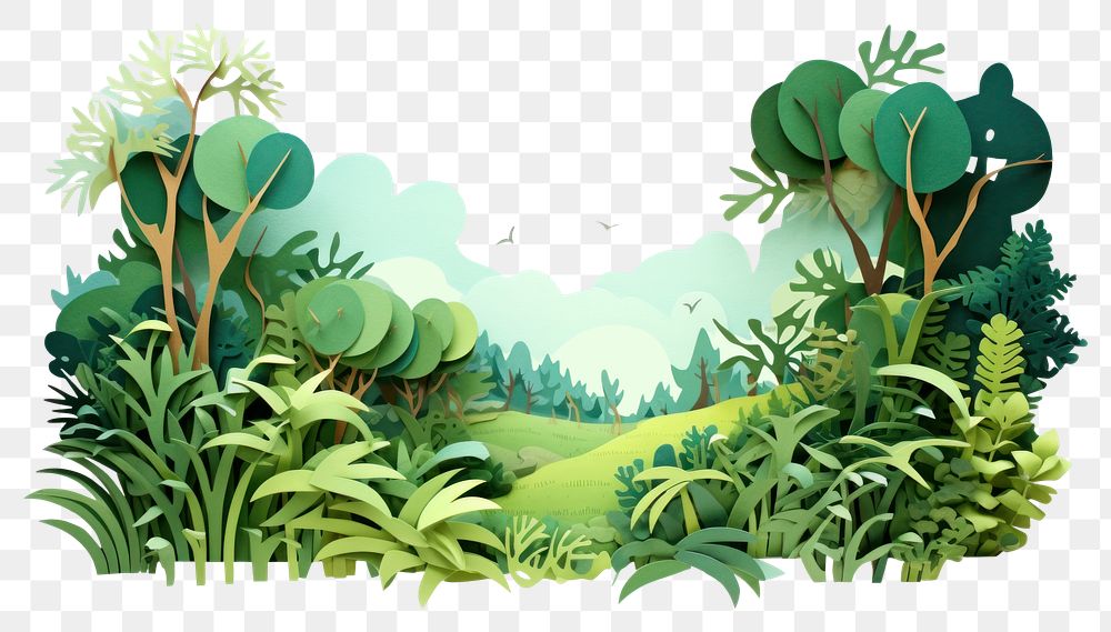 PNG Landscape jungle vegetation outdoors painting. 