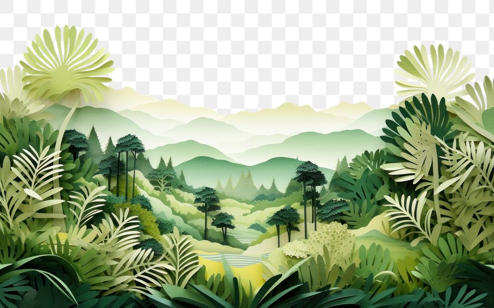 PNG Landscape jungle backgrounds vegetation outdoors. 