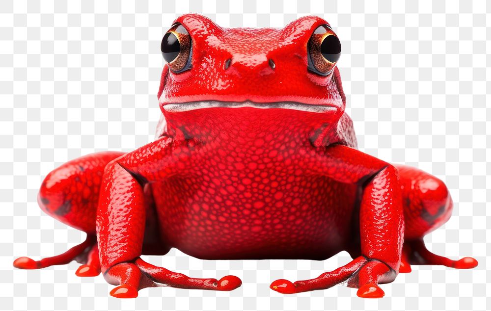 PNG Red frog amphibian wildlife animal. AI generated Image by rawpixel.