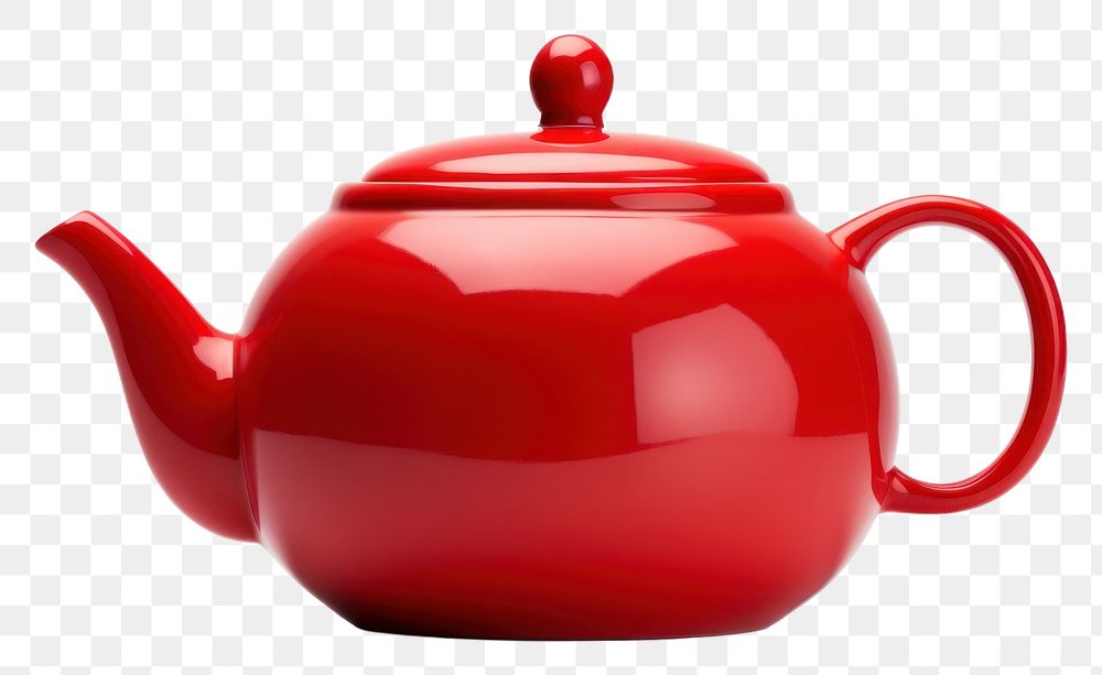 PNG Red Teapot teapot red white background. AI generated Image by rawpixel.