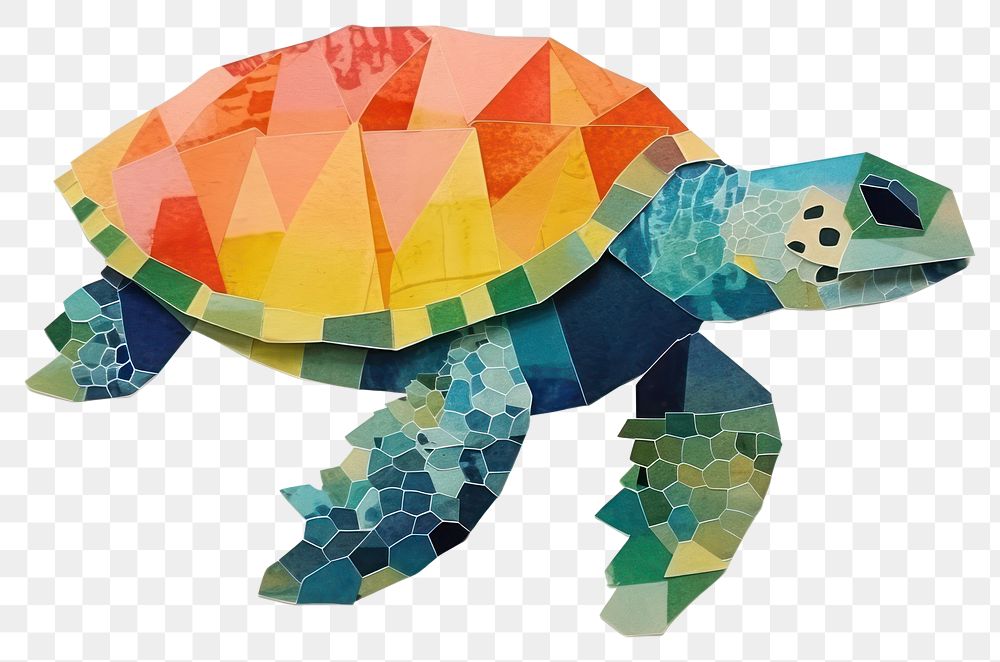 PNG Sea turtle art reptile animal. AI generated Image by rawpixel.