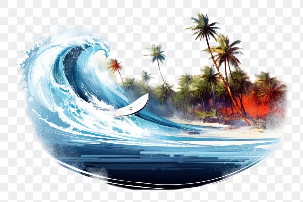 PNG Summer surfing outdoors nature sea. AI generated Image by rawpixel.
