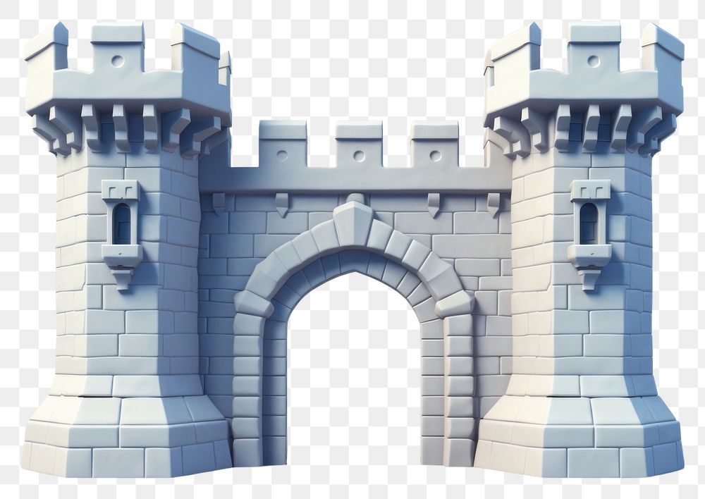 PNG Castle architecture gate white background. AI generated Image by rawpixel.