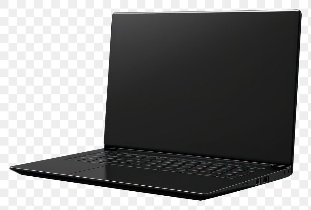 PNG Black laptop computer portability electronics. 