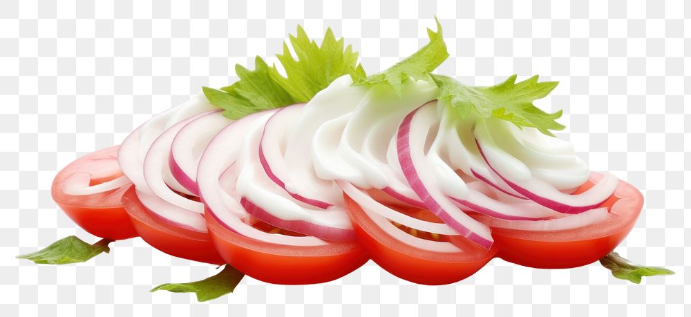 PNG Salad tomato onion food. 