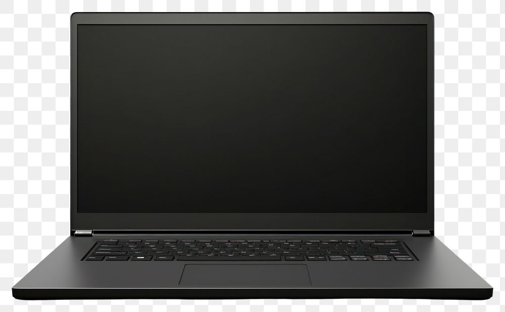PNG  Laptop computer black electronics. AI generated Image by rawpixel.