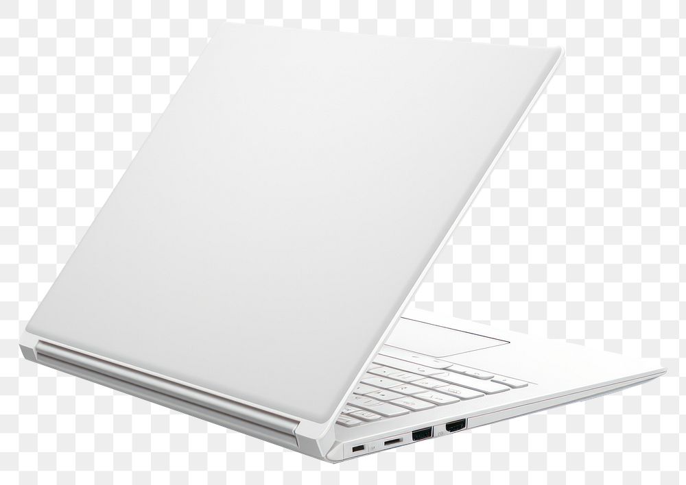 PNG White laptop computer electronics technology. 