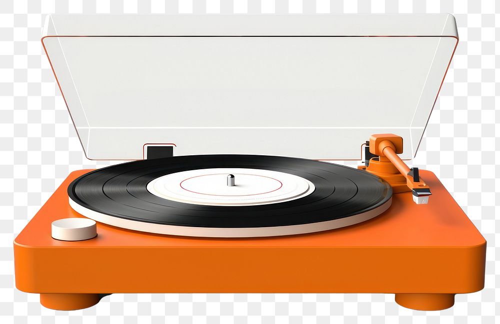 PNG Vinyl record player electronics white background gramophone. 