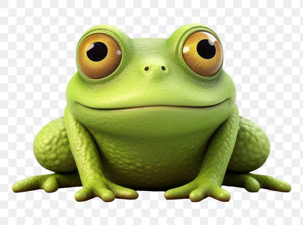 PNG  Frog amphibian wildlife cartoon. AI generated Image by rawpixel.