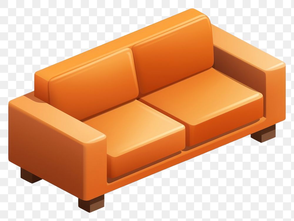PNG Sofa isometric object furniture chair sofa. AI generated Image by rawpixel.